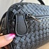 Кожаная барсетка Bottega Veneta Intrecciato 27x14 см - Black