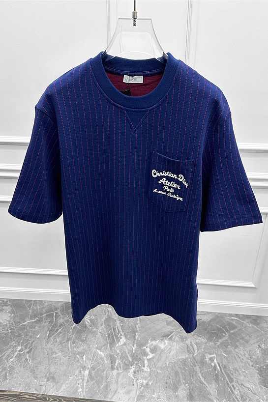 Синяя оверсайз футболка Dior