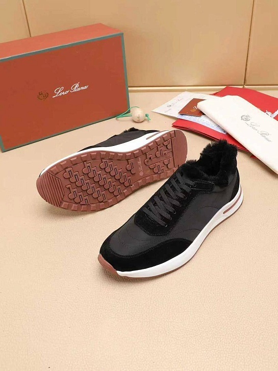 Кроссовки с мехом Loro Piana Week End Walk Evo