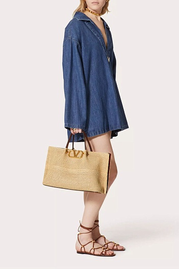 Женская сумка Valentino Summer tote 47x25 см (3 расцветки)   