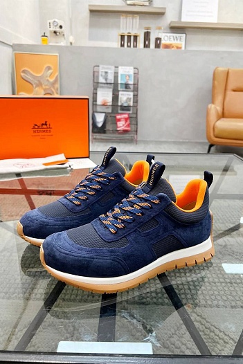 Мужские комбинированные кроссовки Hermes   