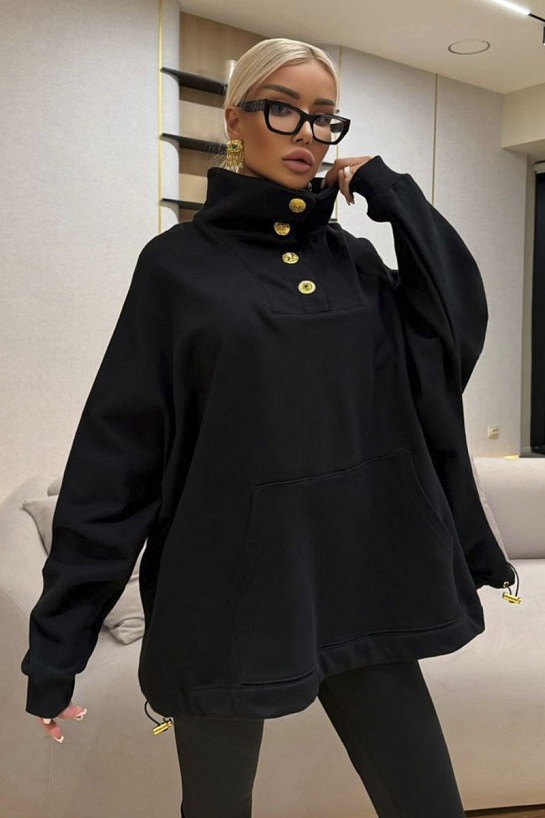 Женская кофта с высоким горлом Schiaparelli premium - Black