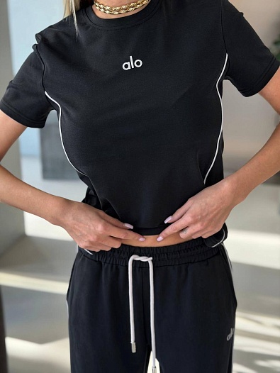 Женский чёрный костюм Alo premium   