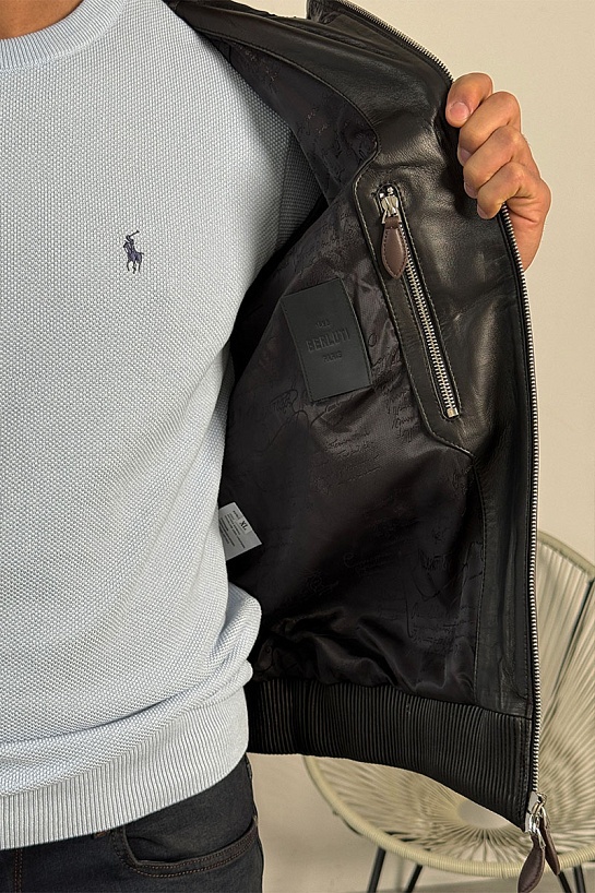 Мужская кожаная куртка Berluti Premium