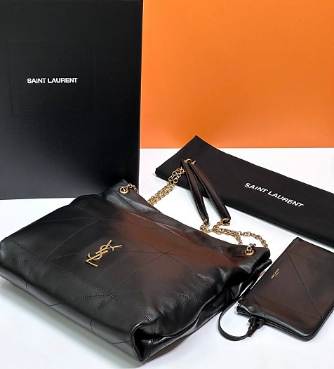 Кожаная сумка Yves Saint Laurent Jamie Premium 28x28x6 см - Black   