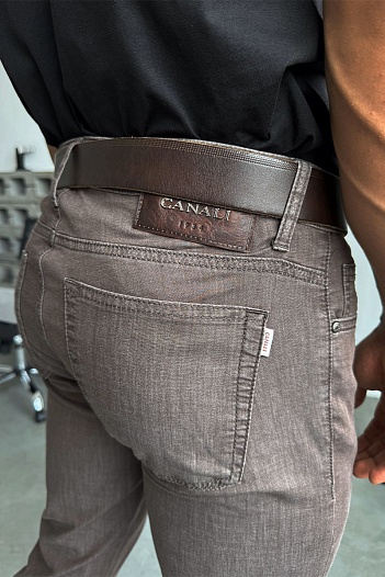 Мужские джинсы Canali regular fit - Brown   