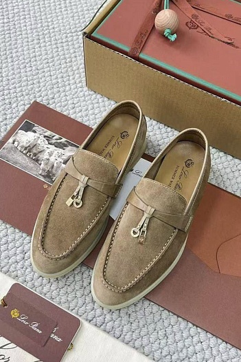 Женские лоферы Loro Piana Summer Charms Walk premium - Beige   