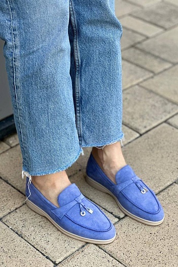 Женские замшевые лоферы Loro Piana Open Walk   