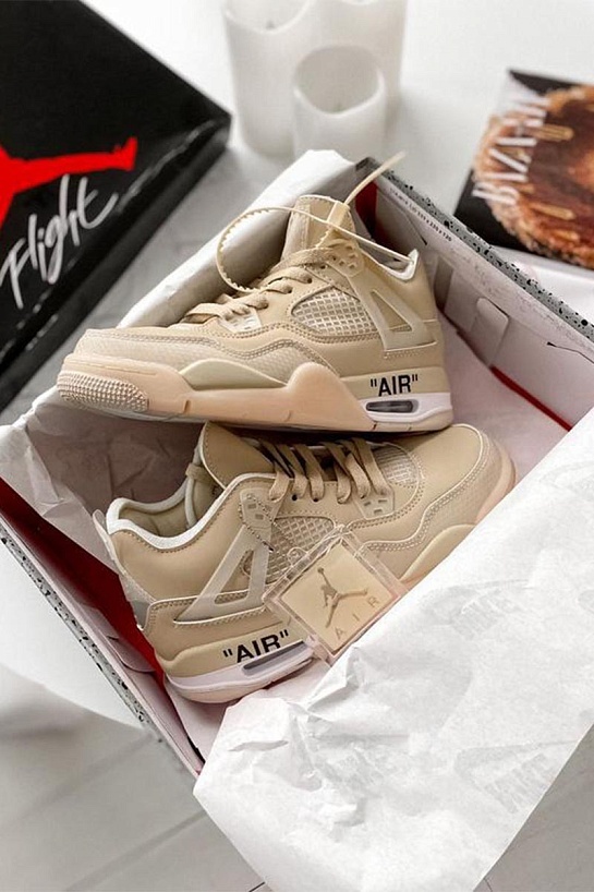 Кроссовки Air Jordan 4 x Off-White "Sail"