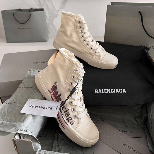Женские кеды Balenciaga белого цвета   