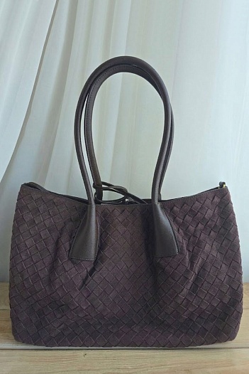 Замшевая сумка Bottega Veneta intrecciato 42x26   