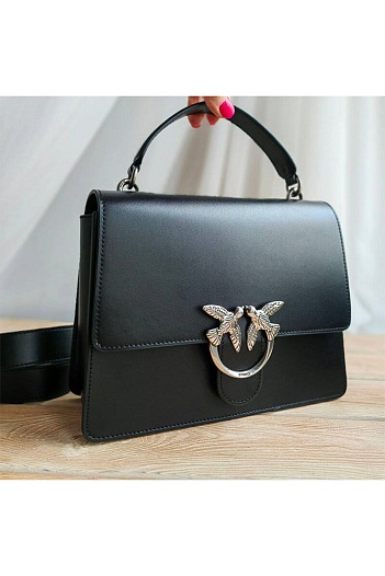 Кожаная сумка Love 25x18 см - Black (2 расцветки)   