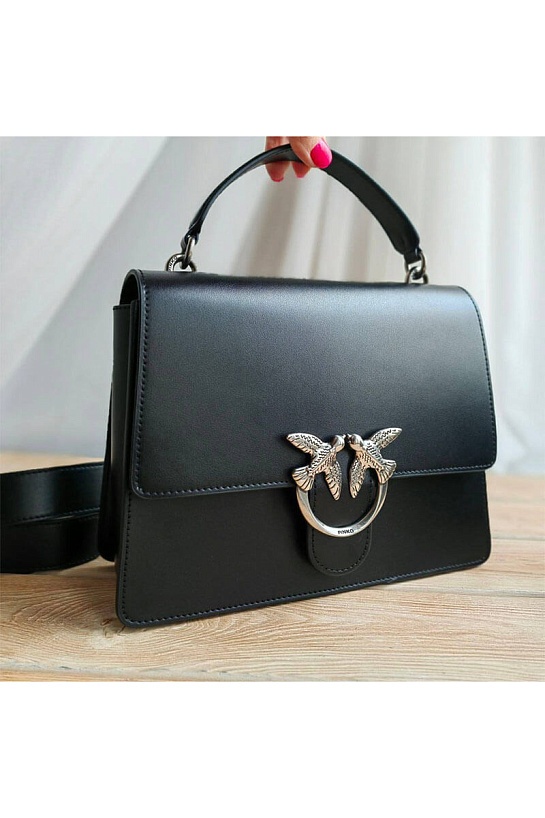 Кожаная сумка Love 25x18 см - Black (2 расцветки)