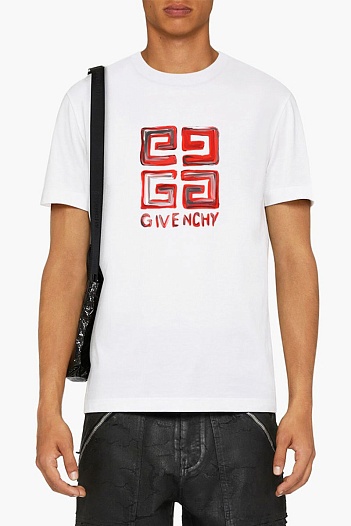 Мужская футболка белого цвета Givenchy 4G   
