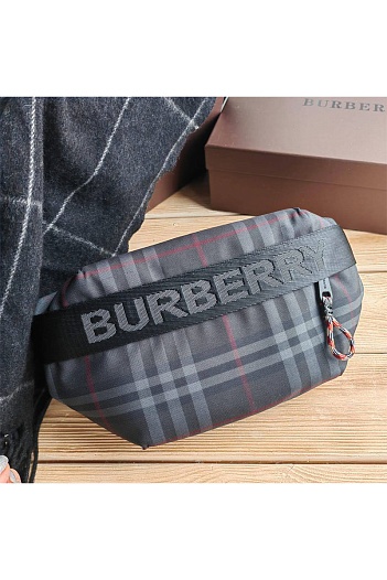 Сумка на пояс Burberry Check 28x14 см   