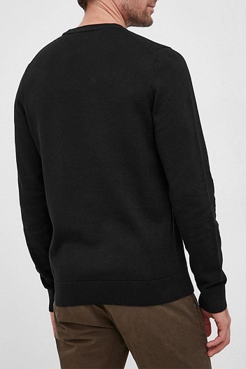 Чёрный мужской джемпер Hugo Boss red logo label   