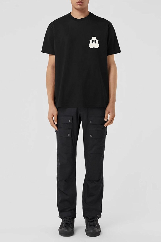 Чёрная оверсайз футболка Burberry Monster-print