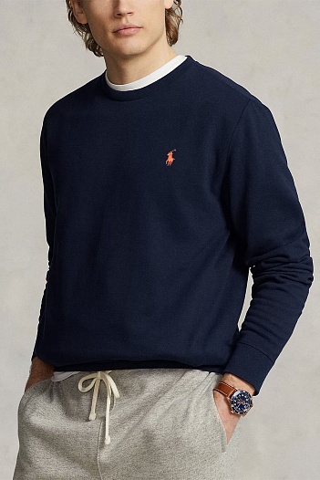 Мужской тёмно-синий свитшот Polo Ralph Lauren pony-embroidered   