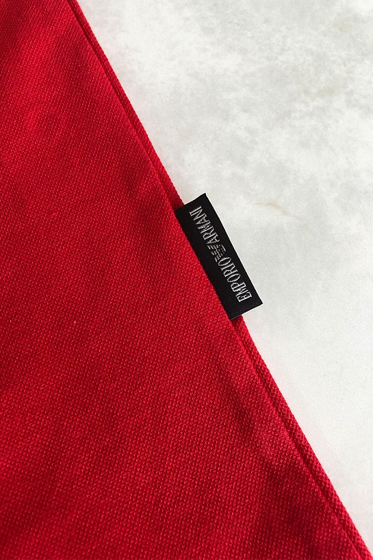 Красное мужское поло Emporio Armani 7