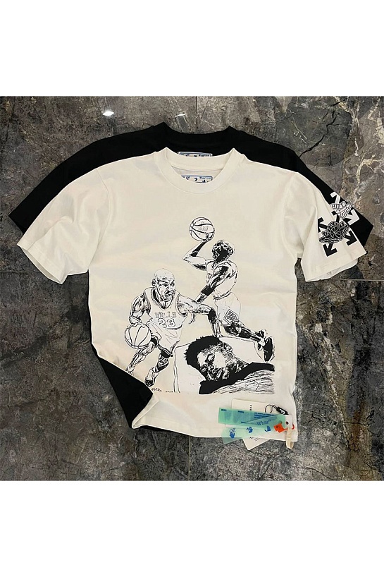 Белая оверсайз футболка  Air Jordan x Off-White