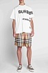 Футболка белого цвета Burberry Horseferry print