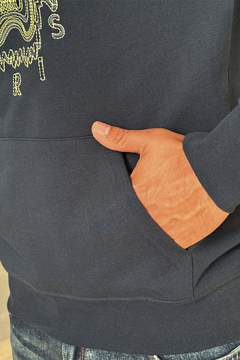 Тёмно-синее худи Kenzo Tiger Head embroidered   