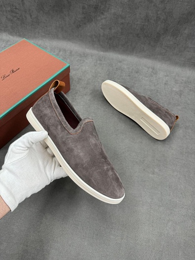 Мужские лоферы Loro Piana Venice Walk - Grey   