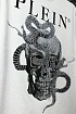 Белая футболка со стразами Philipp Plein Snake