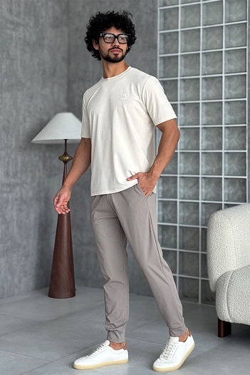 Мужская бежевая футболка Zilli   