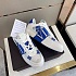 Женские комбинированные кроссовки Valentino "VLTN" - White / Blue