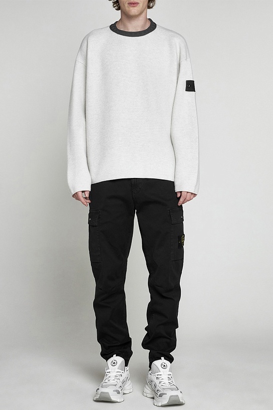 Мужские джоггеры чёрного цвета Stone Island compass-patch