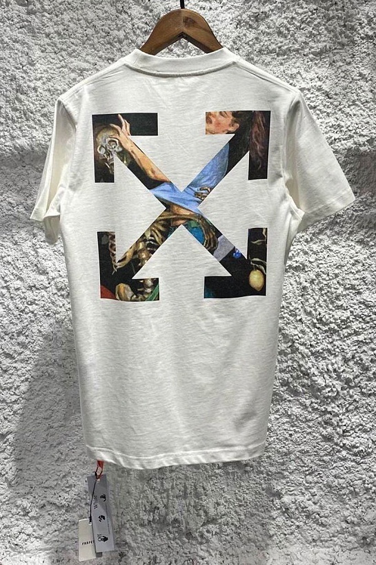 Белая оверсайз футболка Off-White Pascal Arrow Logo