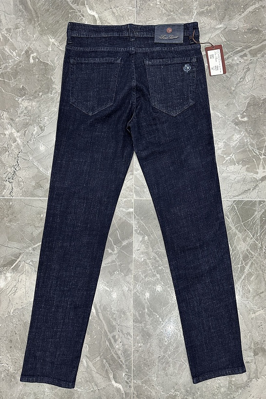 Джинсы тёмно-синего цвета Loro Piana regular fit