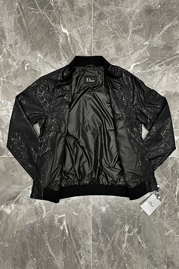 Мужской чёрный бомбер Dior monogram   