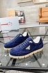 Замшевые кроссовки Prada logo-plaque - Blue
