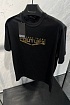 Чёрная футболка Versace Space gold logo-print