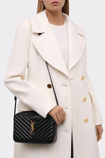 Кожаная сумка Yves Saint Laurent Lou medium 23x16 см (2 расцветки)   