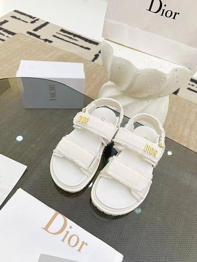 Женские сандалии Dior Dioract белого цвета   