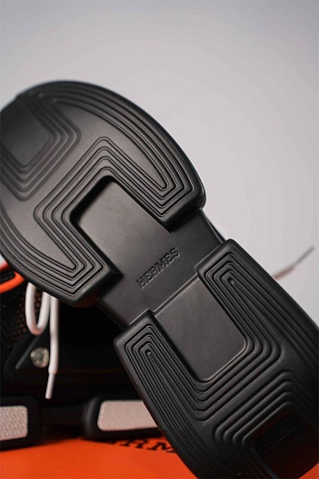 Мужские текстильные кроссовки Hermes Expert - Black / White   