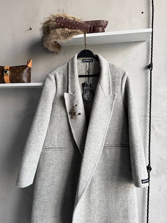 Женское шерстяное пальто Chrome Hearts premium