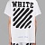 Белая оверсайз футболка Off-White Heavy diag spray