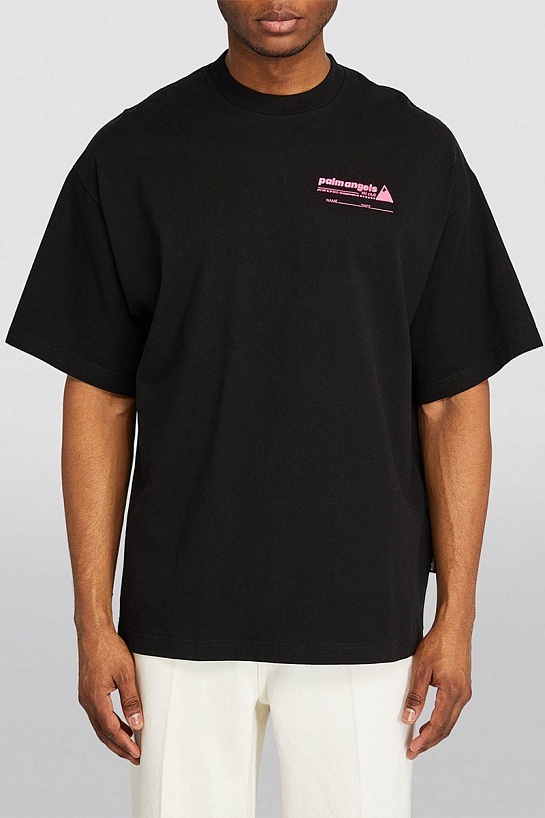 Мужская чёрная футболка Palm Angels Ski Club