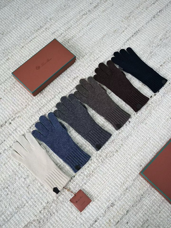 Кашемировые перчатки Loro Piana premium - Light Blue