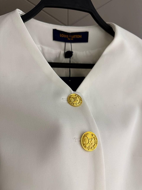 Женский укороченный пиджак Louis Vuitton premium - White
