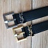 Кожаный ремень Yves Saint Laurent Cassandre (ширина 2 / 3 см)