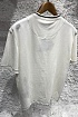 Белая оверсайз футболка Prada triangle logo chest pocket