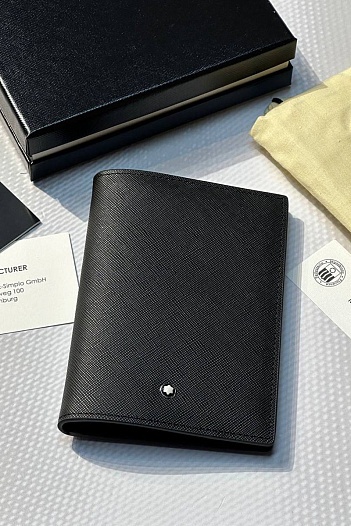 Кожаная обложка для паспорта Montblanc Premium 14x10 см   