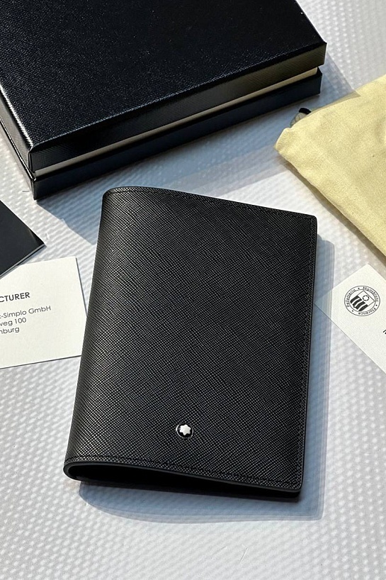 Кожаная обложка для паспорта Montblanc Premium 14x10 см