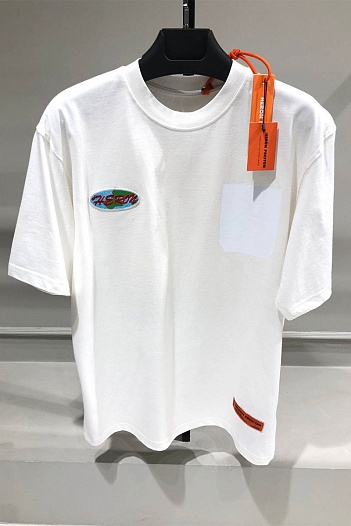 Белая оверсайз футболка Heron Preston logo-print   
