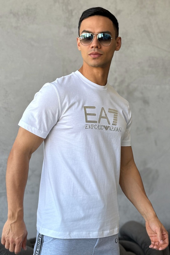 Мужская белая футболка Emporio Armani 7